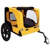 KTMBDW Pet Trailer, Holds Pets Up to 50 or 100 lb, Universal Coupler, Folding Frame, Quick-Release Wheels, Rear Doggy Door, Bike Trailer for Pets - 3 of 4