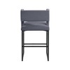 Meridian Furniture,Caleb Grey Velvet Counter Stool, Set of 2 - 2 of 4