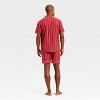 Men's Short Sleeve Flannel Pajama Set - Goodfellow & Co™ Red Stripe - 2 of 3