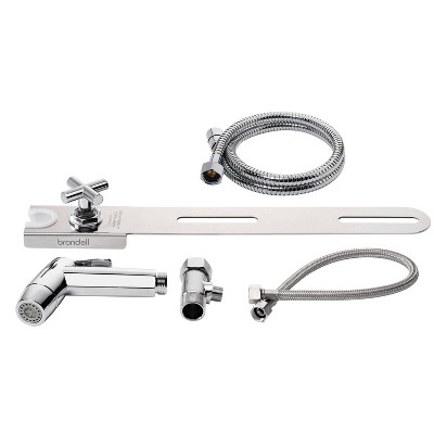 Stainless Steel Hand-Held Bidet Sprayer with Holster and Shut Off