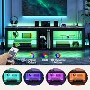 Bestier 63 Inch LED TV Stand with Glass Shelves - 3 of 4