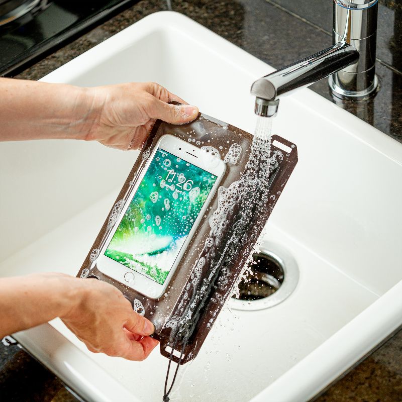 Nite Ize Runoff Waterproof Small Travel Pouch with TRU Zip - Touchscreen Friendly, 100% Waterproof Zipper - Charcoal, 5 of 10