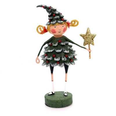 Lori Mitchell 6.5" Jolly Holly Gold Star Tree  -  Decorative Figurines