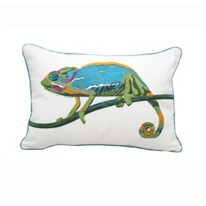 RightSide Designs Chameleon Indoor/Outdoor Throw Pillow - 1 of 4