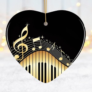 Elegant Gold Music Note Piano Keys Ornament| OrnamentallyYou - 1 of 4