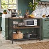 Kitchen Island with 3 Shelves, Island Table, 47.2 Inches Width Kitchen Shelf with Large Worktop, Stable Steel Structure, Industrial, Easy to Assemble - 3 of 4