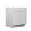 Kitchen Base Cabinet, Unassembled Cabinet with Adjustable Shelf without Top - 3 of 4