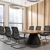 Tangkula Set of 12 Conference Chairs Mesh Reception Office Guest Chairs w/ Lumbar Support - image 3 of 4