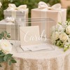 OnDisplay Clear Acrylic Wedding Card Box w/Sliding Lid – Transparent Lucite Gift Holder - 2 of 4