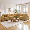 VYNXARIA 6 Seats,Oversized Sectional Sofa,L Shaped Corner Couch with Detachable Seat & Back Cushion,Corduroy Upholstery Convertible Sleeper Sofa&Couch - 2 of 4