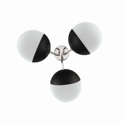 Opal Polished Nickel 21" Globe LED Semi-Flush Ceiling Light