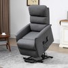 HOMCOM Electric Lift Recliner Massage Chair Vibration, Living Room Office Furniture - 2 of 4