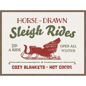 Amanti Art Christmas Farm Sign III by Victoria Barnes Canvas Wall Art Print Framed - 1 of 4