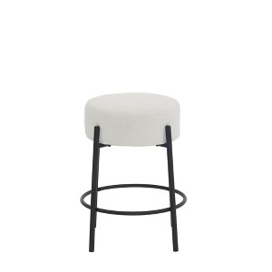 PAGED Height Adjustable Bar Stools Set of 2 Modern Rattan Swivel Counter Stools with Back and Footrest for Dining Room - 1 of 4