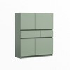 MDF Wooden Storage Cabinet dressers with 4 Doors and 2 Drawers, Spacious Storage and Versatile Use - 2 of 4