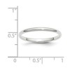 Black Bow Jewelry 2mm to 6mm 14K White Gold Half Round Standard Fit Band - 4 of 4