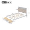 NicBex Queen Size Bed Frame with Upholstered Headboard,LED and 2 Drawers for Adults/Boys/Girls,White - 3 of 4