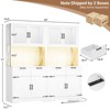 Aheaplus 71" Farmhouse Kitchen Storage shelf with Hutch, Pantry Cabinet with Drawers and Adjustable Shelves - 3 of 4
