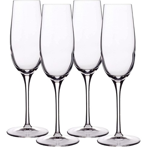 Luigi Bormioli Crescendo 8-ounce Champagne Flute Glasses, 4-piece, 8.25 Oz.  : Target
