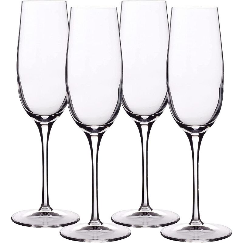 Luigi Bormioli Crescendo 8-Ounce Champagne Flute Glasses, 4-Piece, 8.25 oz., 1 of 7
