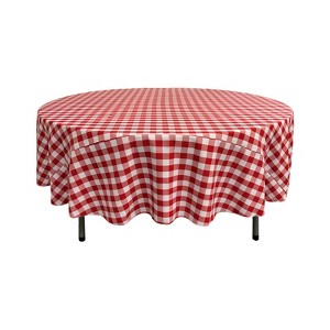 Slickblue Polyester Gingham Checkered Round Tablecloth - 1 of 1