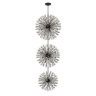 Elegant Lighting Vera 90 - Light Chandelier in  Black