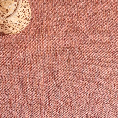 Rust Geometric Synthetic Easy Care 4' x 6' Rectangular Rug