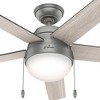 Hunter Fans 52" Anslee Lighted Ceiling Fan Matte Silver with Integrated LED and Pull Chain Control - 4 of 4