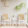 vidaXL Lowback Chair Cushions 4 pcs Melange Beige 39.4"x19.7"x2.8" Fabric - 4 of 4
