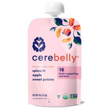 Cerebelly Organic Spinach, Apple and Sweet Potato Baby Food Pouch - 4oz