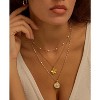 "14K Gold Plated Shell Necklace, Layered Conch & Starfish Pendant, Boho Beach Jewelry for Women, Summer Vacation Necklace, Trendy Coastal Charm" - 2 of 4
