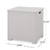 KWPZQEB Bathroom Floor Storage Cabinet, 20¡± Tall Free Standing Cupboard with Top Lid for Towel, Toiletries or Laundry Organizer, Gray - 4 of 4