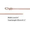 Elerevyo Women's Faux Leather Skinny Belt for Dress Adjustable Knotted Thin Waist Belts - 3 of 4