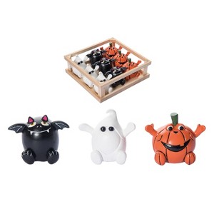 Transpac Resin 7.56 in. Halloween Spooky Character Figurines in Crate Set of 9 - 1 of 4