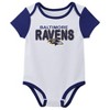 NFL Baltimore Ravens Infant Boys' 3pk White Bodysuit - 3 of 4