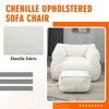 MOONMISS Chenille Foam Bean Bag Chair with Ottoman Armrests and Back Support - 2 of 4