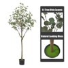 Acekool Artificial Eucalyptus Tree with White Silver Dollar Leaves, Realistic Faux Floor Plant & Stable Cement Pot for Indoor & Outdoor Decor - 3 of 4