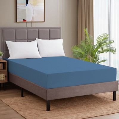 Fitted Sheet Brushed Microfiber Bottom Sheets with Built in Sheet Straps by Sweet Home Collection®