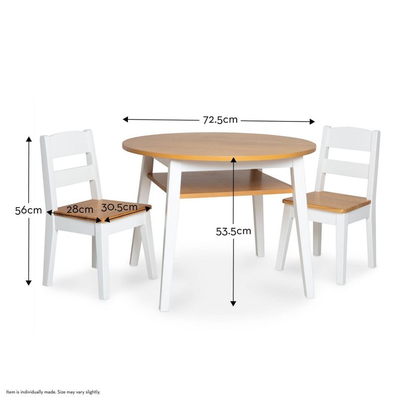 Melissa &#38; Doug Wooden Round Table &#38; Chairs Set, 4 of 11