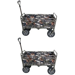 Mac Sports Folding Outdoor Garden Utility Wagon Cart, Camouflage (2 Pack) - 1 of 4