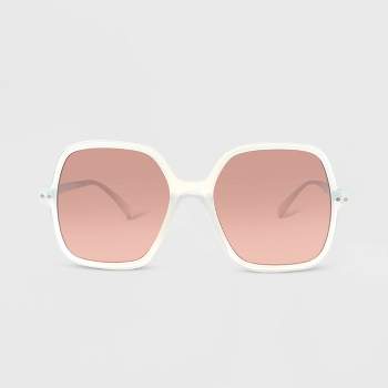 Women's Plastic Square Sunglasses - Wild Fable™ Off-White