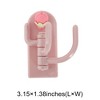Unique Bargains Utility 3-Hook Adhesive Flower Light Pink 5Pcs - 3 of 4