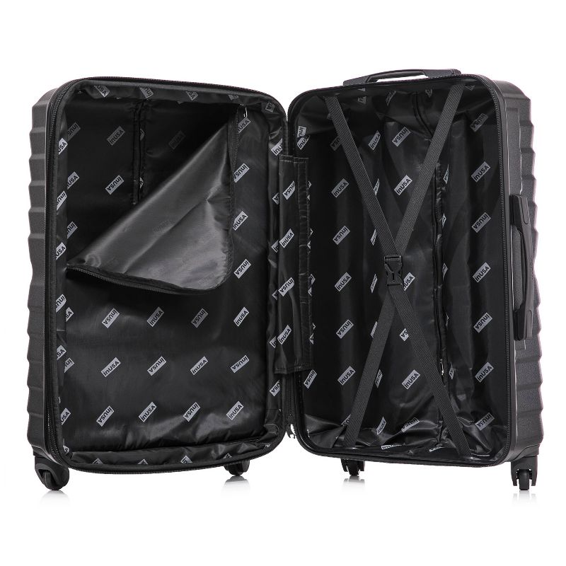 InUSA Aurum Lightweight Hardside Carry On Spinner Suitcase - Black, 5 of 19