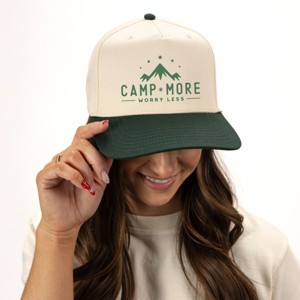 Simply Sage Market Camp More Worry Less Mountains Canvas Trucker Hat - 1 of 2
