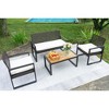 Ridstar Modern 4-Piece Patio Outdoor Furniture Set for Balcony, Garden & Backyard-Brown - 2 of 4