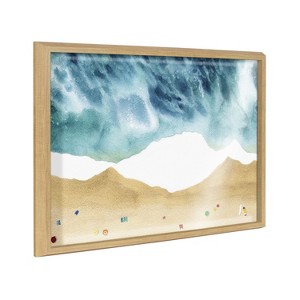 Kate and Laurel Blake North Shore Framed Printed Glass by Janet Meinke-Lau, 18x24, Natural - 1 of 4