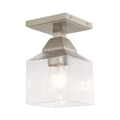 Livex Lighting Aragon 1 - Light Flush Mount in  Brushed Nickel