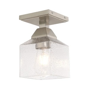 Livex Lighting Aragon 1 - Light Flush Mount in  Brushed Nickel - 1 of 1