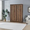 NicBex Full Size Murphy Bed 59.4" Wooden Bed Frame Morden Hideaway Wall Bed with Storage Shelf for Guest Room - 2 of 4