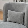 Vynxaria 25.2 Inch Beige Chenille Accent Chairs, Armless 360° Swivel Metal Base, Comes with Pillow, Ideal for Home & Office - 3 of 4